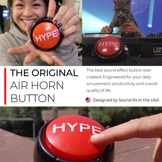 Sound RX Hype Button with batteries included for quick play