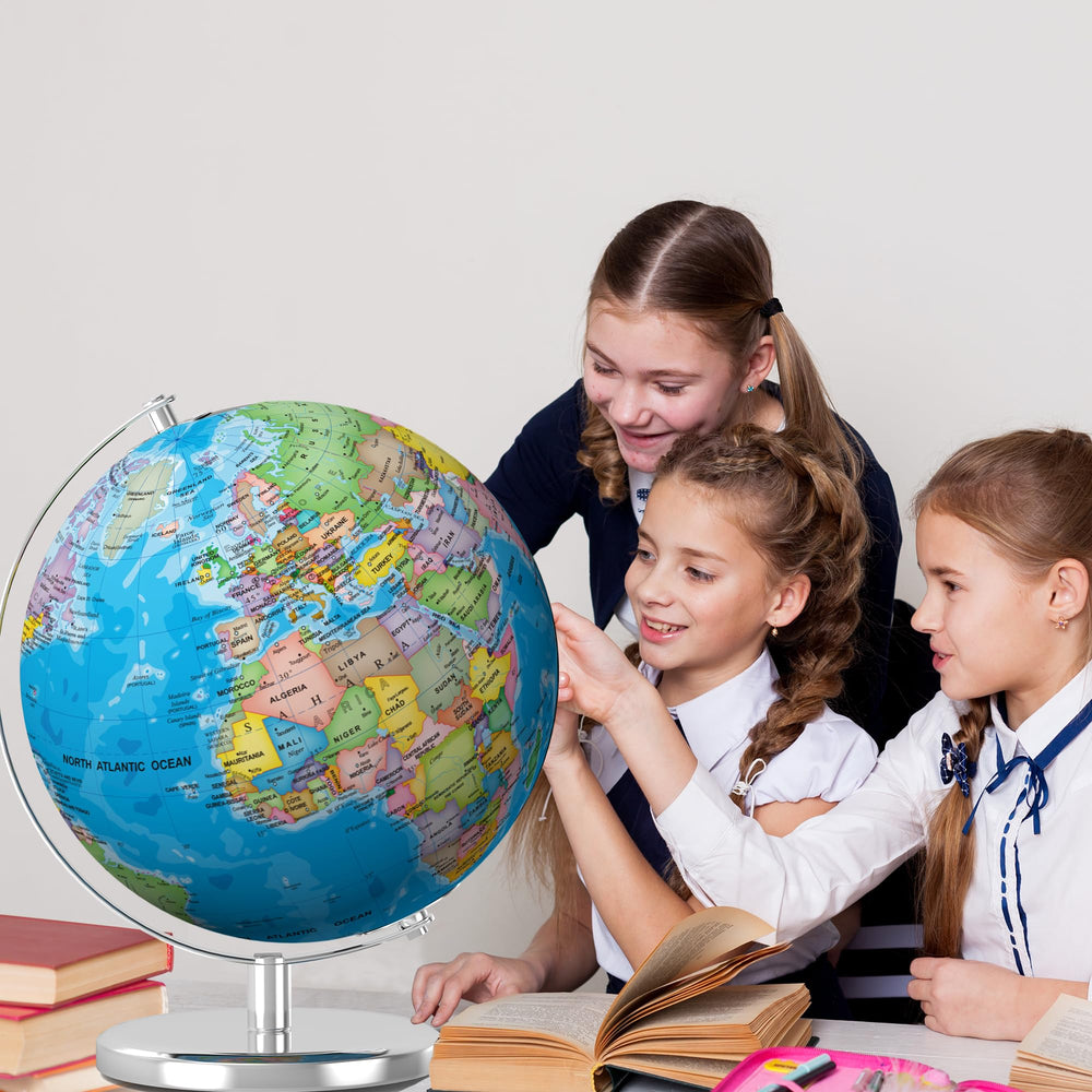 SOUNDANCE anti-slip base keeps the globe steady on desks.
