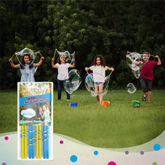 South Beach Bubbles giant wand assembly enables quick setup for extra-large bubbles.