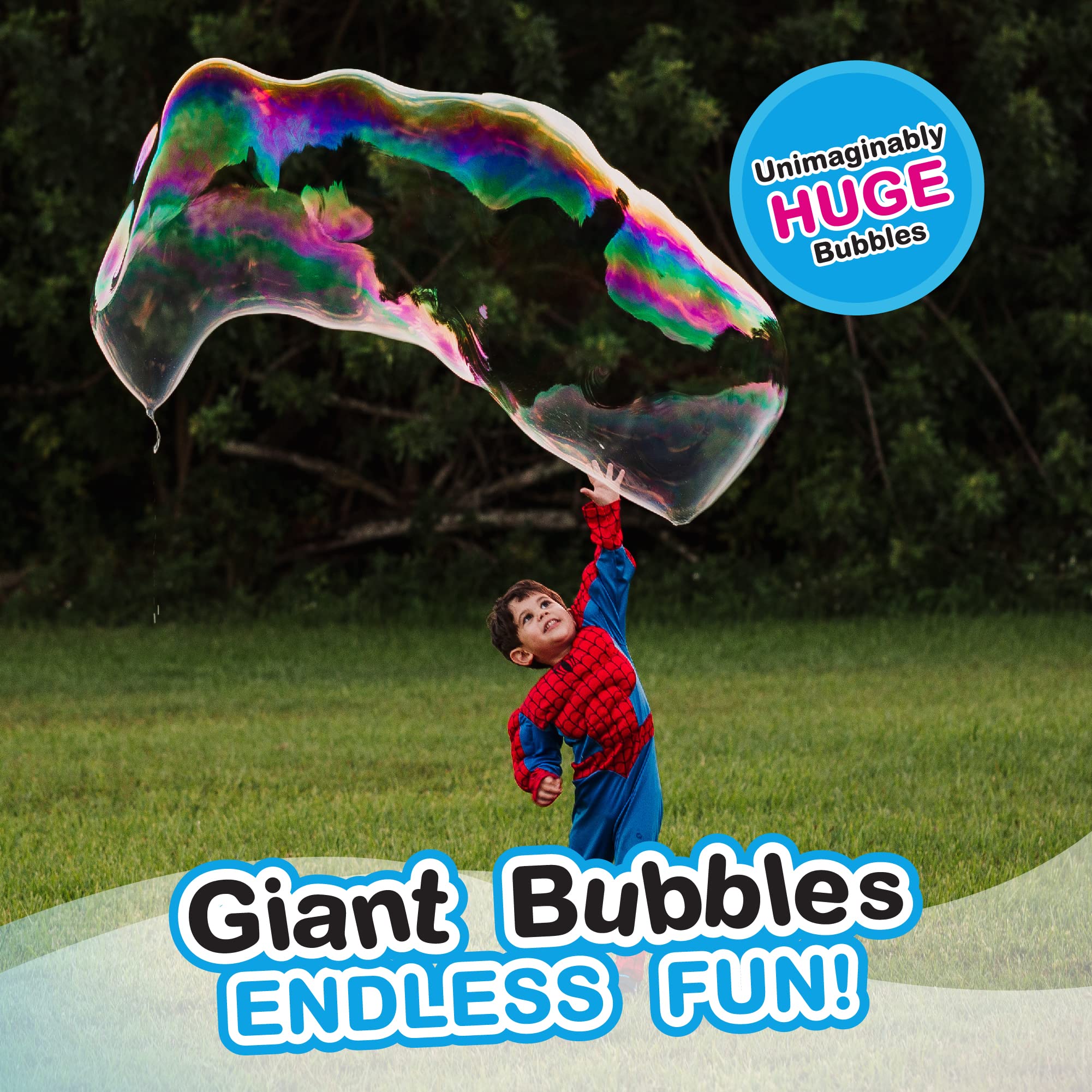 South Beach Bubbles dip into WOWmazing solution for giant bubble magic.