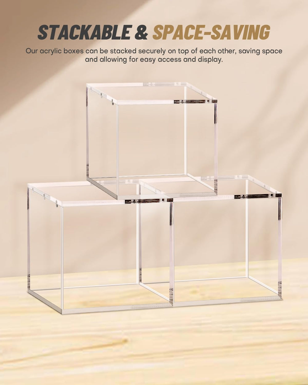 SOWANO crystal clear panel demonstrates 360° visibility for your collection