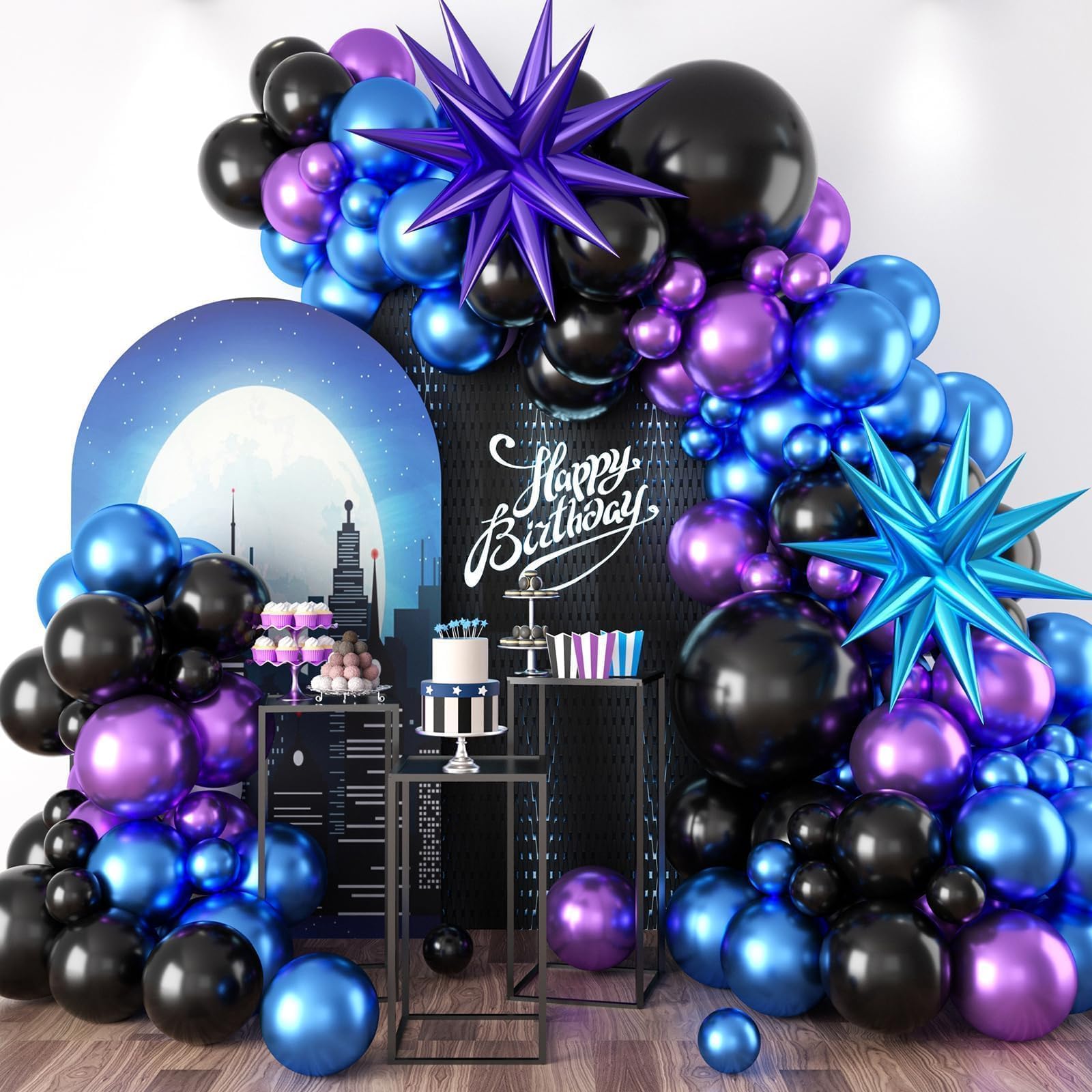 Sowide balloon arch kit with 18 inch black balloons for dramatic party decor