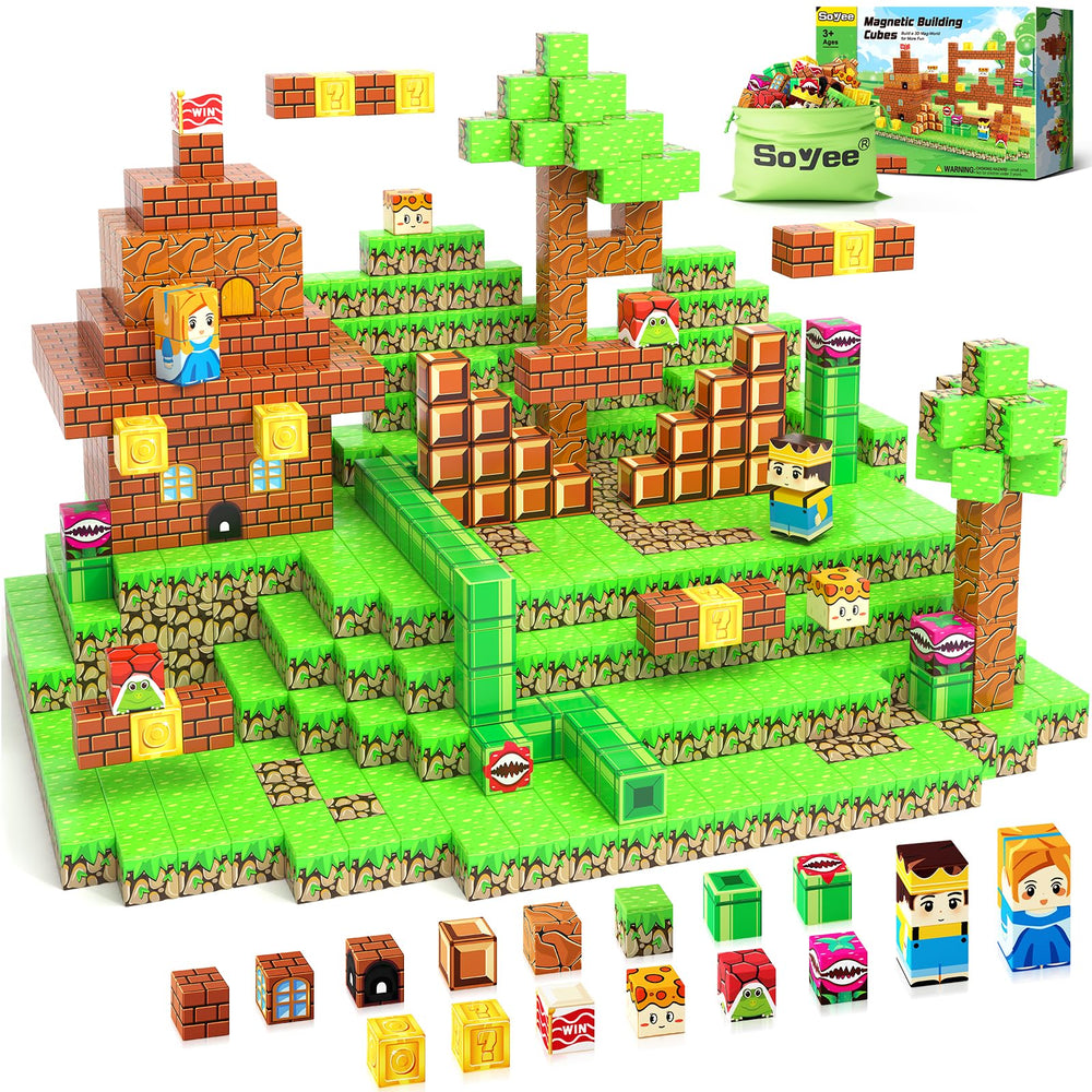 Soyee 108pcs magnetic blocks packaging ready to inspire imaginative building