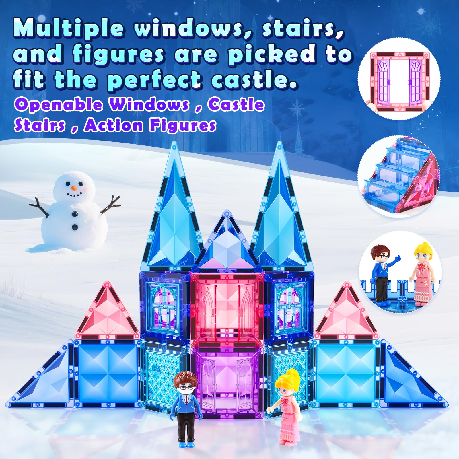 Soyee Diamond blocks work with other magnetic sets for flexible play.