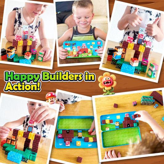 Soyee colorful magnetic blocks spark imaginative builds during travel.