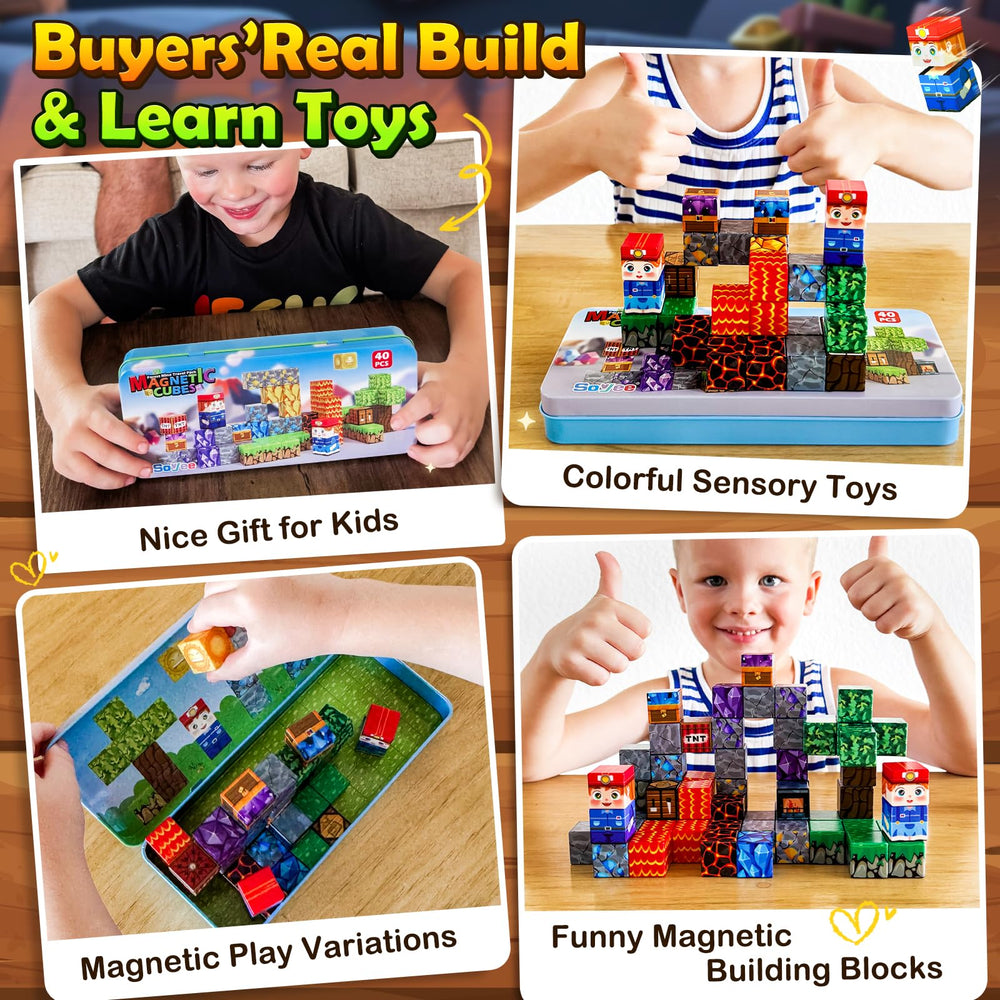 Soyee Magnetic Blocks colorful pieces teach colors and shapes