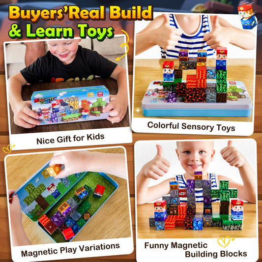 Soyee Magnetic Blocks colorful pieces teach colors and shapes