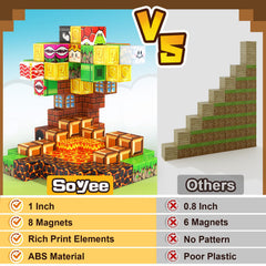 Soyee Magnetic Blocks fire pillar for dynamic scenes and storytelling.