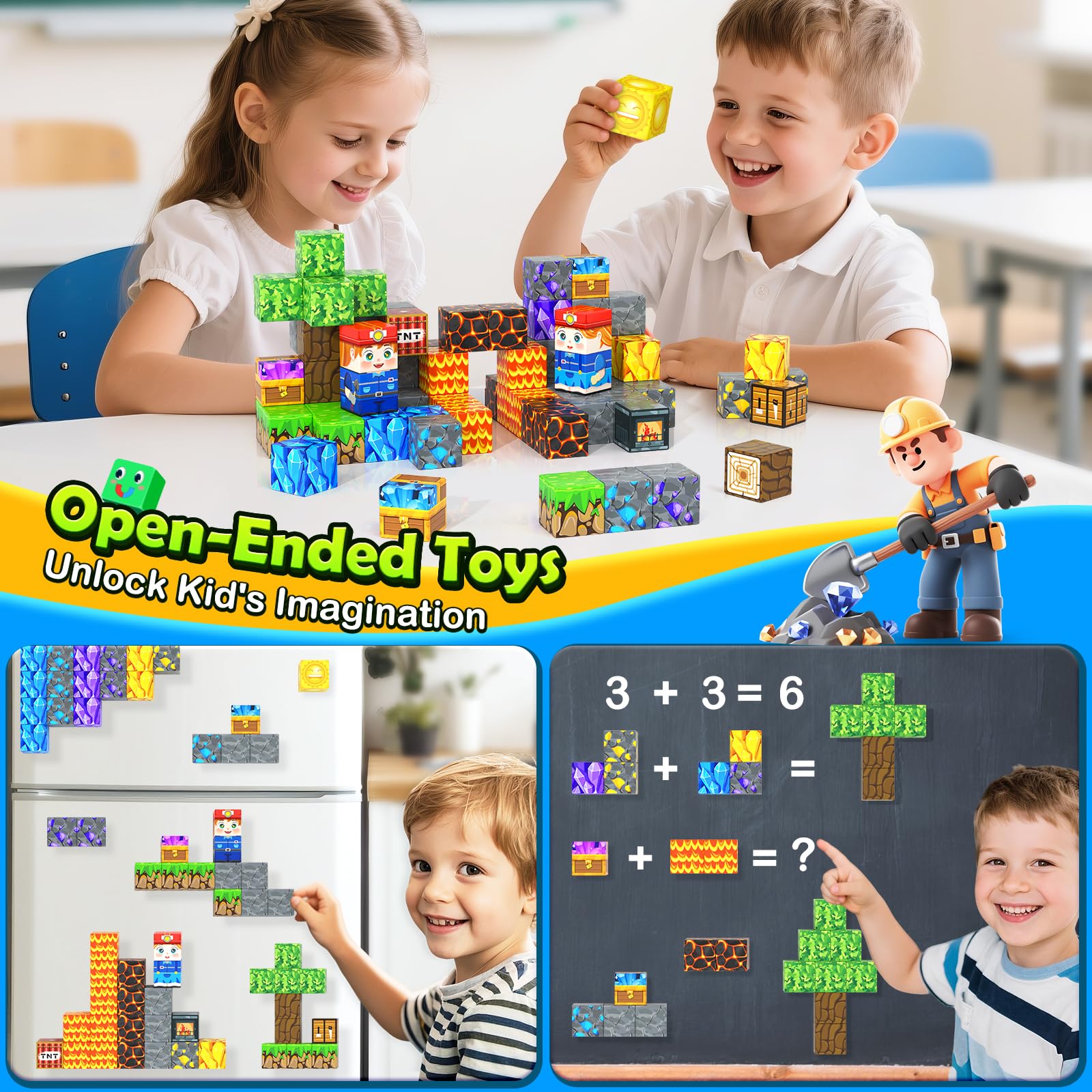 Soyee Magnetic Blocks instruction manual guides varied builds