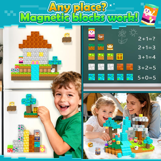 Soyee magnetic blocks help kids build tall, stable towers for hands-on construction play.