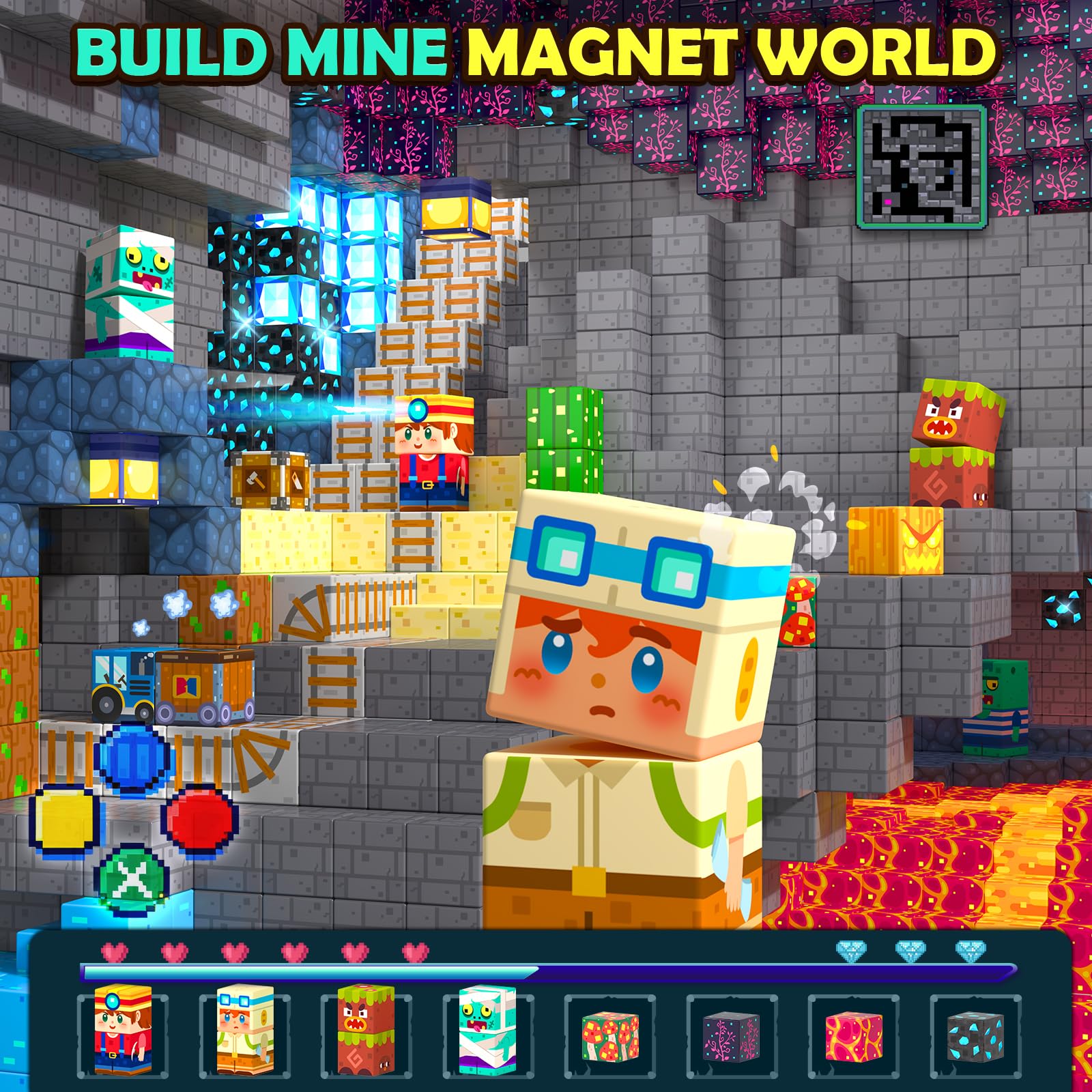 Soyee Magnetic Blocks magma cave construction sparks storytelling and spatial thinking.