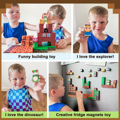 Soyee Magnetic Blocks mushrooms scene to spark color recognition and creativity.