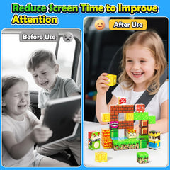 Soyee magnetic blocks stored securely in a travel tin.