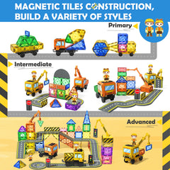 Soyee magnetic figures spark imaginative role play around the construction zone.