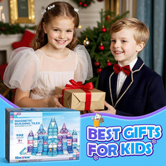 Soyee Magnetic Tiles 102pcs gift option for birthdays or holidays.