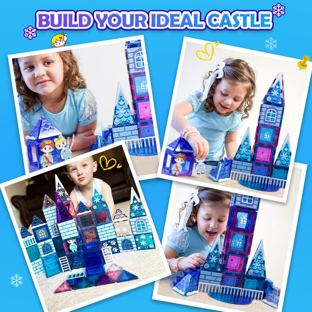 Soyee Magnetic Tiles 102pcs princess-theme encourages magical, hands-on play.