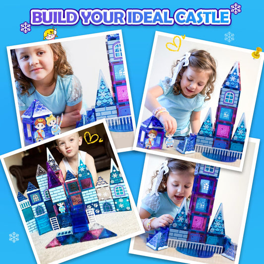 Soyee Magnetic Tiles 102pcs princess-theme encourages magical, hands-on play.