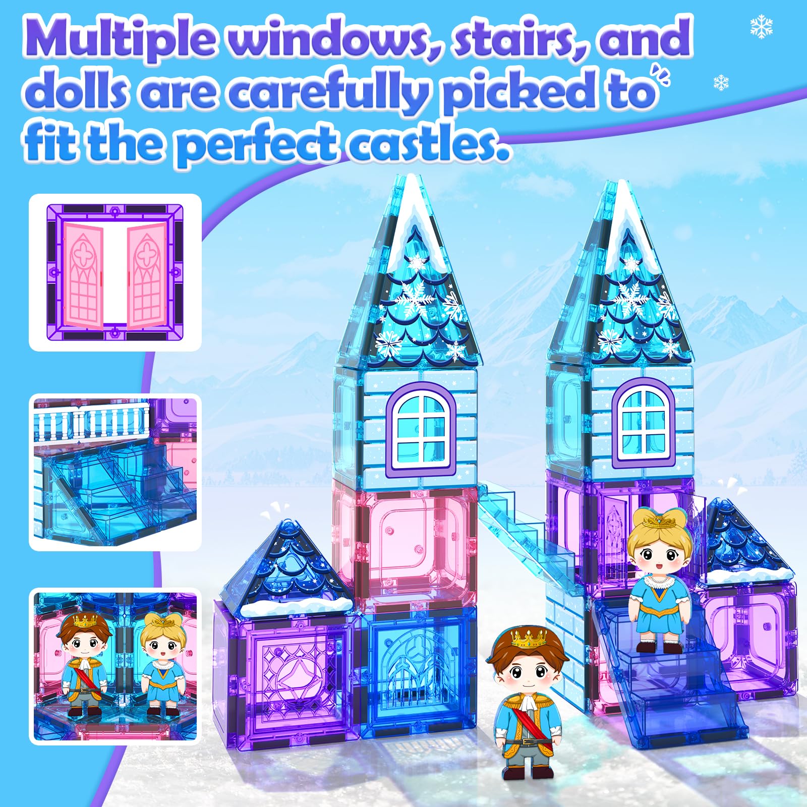 Soyee Magnetic Tiles 102pcs STEM learning through balance and magnet concepts.