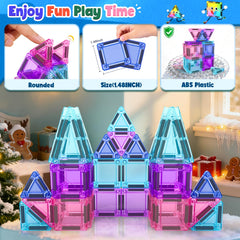 Soyee magnetic tiles support 2D and 3D building play