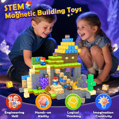 Soyee magnetic tiles compatibility expands play with other brands.