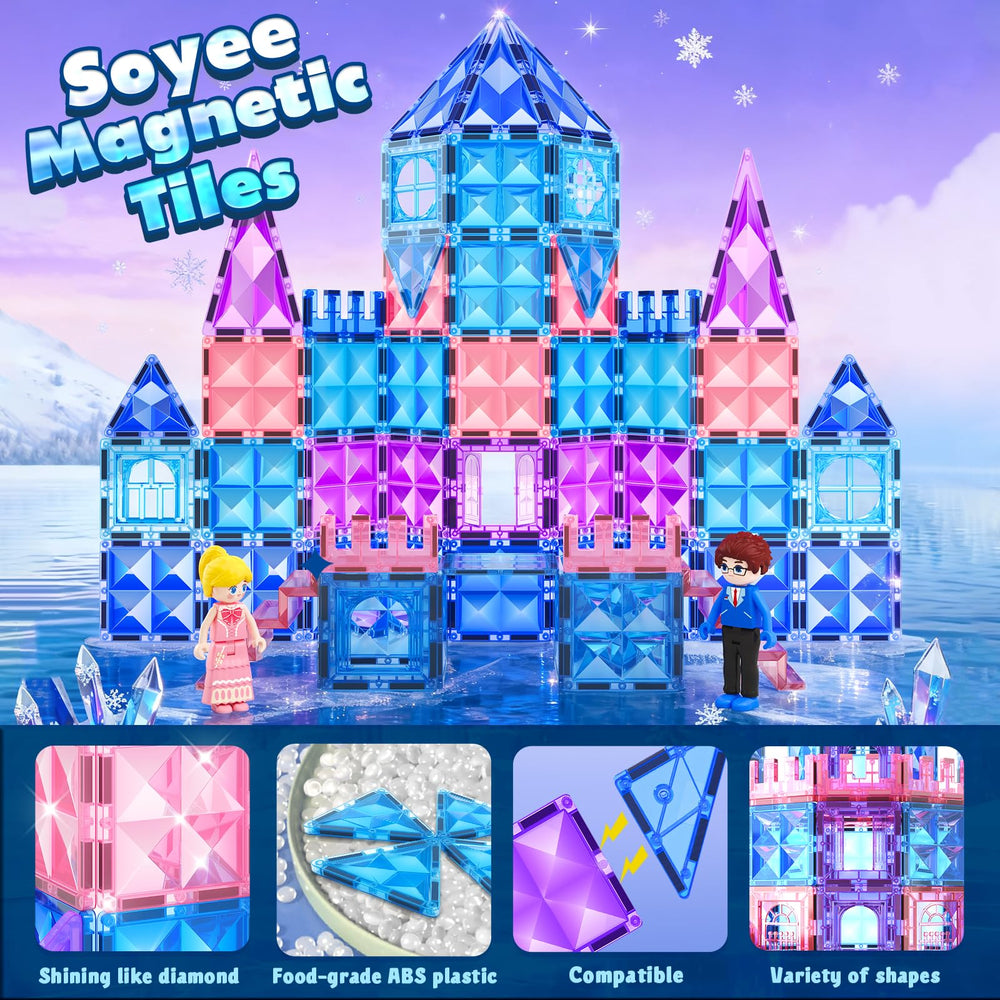 Soyee magnetic tiles doors and windows boost interactive castle play.