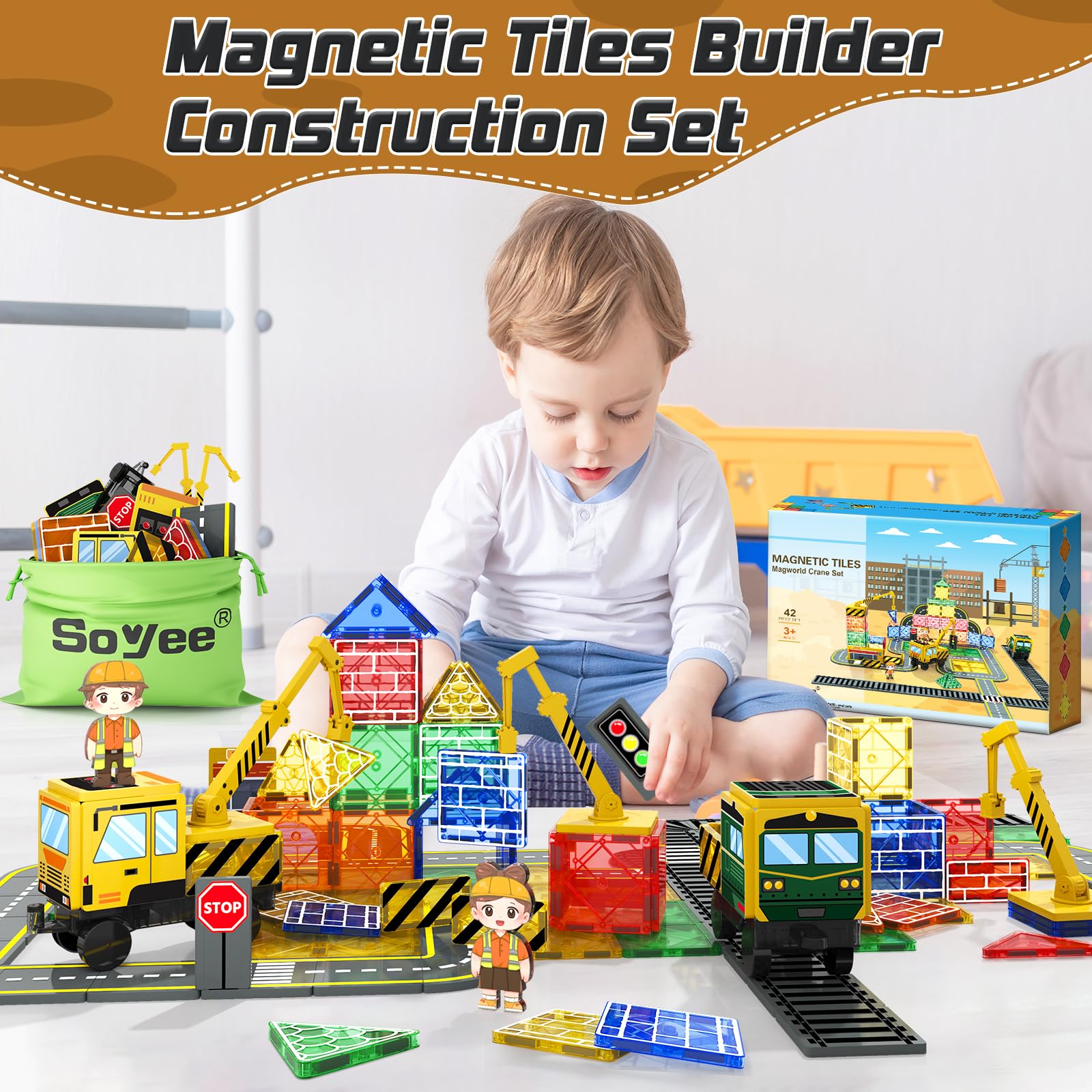 Soyee magnetic tiles stem focused play promotes problem solving