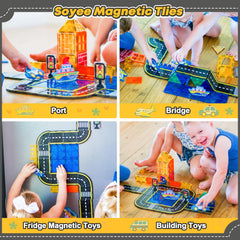Soyee Magnetic Tiles Traffic Lights set for city scenarios and learning