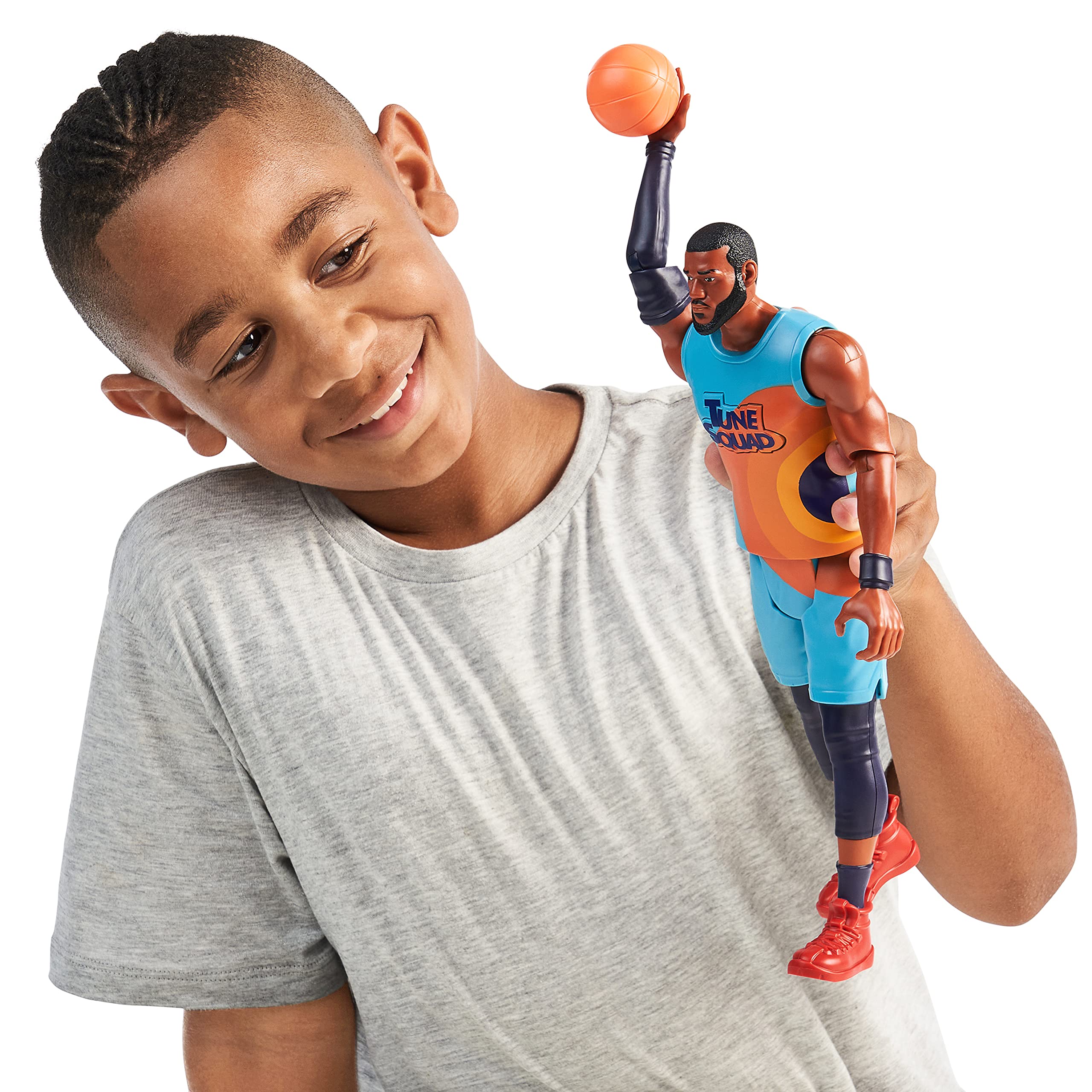 Space Jam Lebron James 12-inch figure packaging view for gift-ready display.