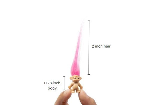 Sparkle Pins Lucky Troll dolls feature durable plastic for classroom use.