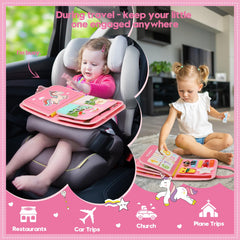 SparkleMe busy board buckling and clipping activity supports dressing independence