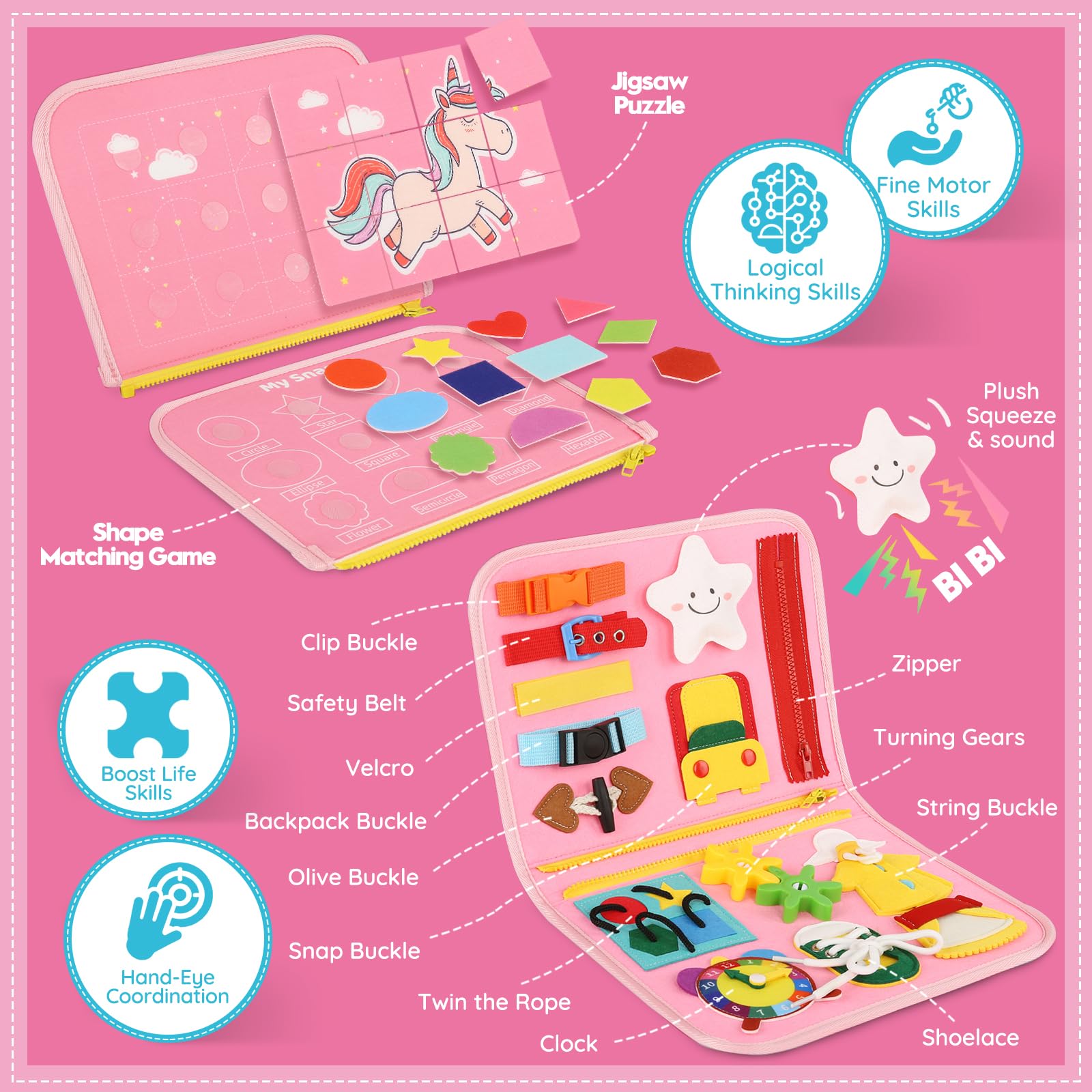 SparkleMe busy board shape puzzles and textures spark recognition
