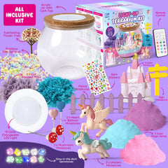 SparkleMe Unicorn Terrarium Kit girl crafts time for imaginative play.
