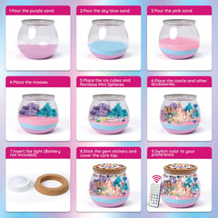 SparkleMe Unicorn Terrarium Kit night light option for cozy rooms.