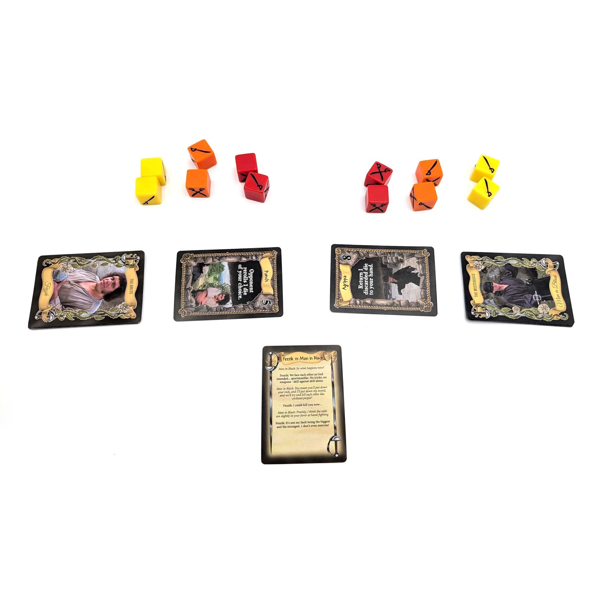 SparkWorks Princess Bride dice action scene highlights suspenseful, tactical duels.