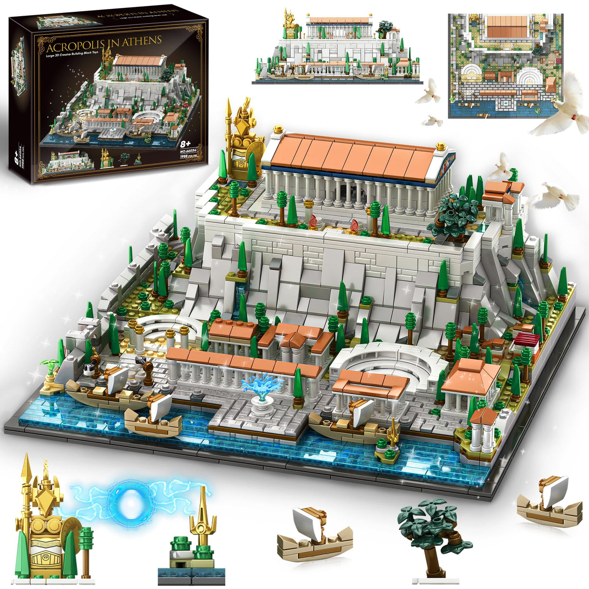 SpblastB Acropolis assembled model for desk display and conversation starter