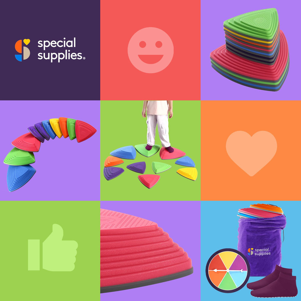Special Supplies balance blocks help kids improve balance and coordination through play.