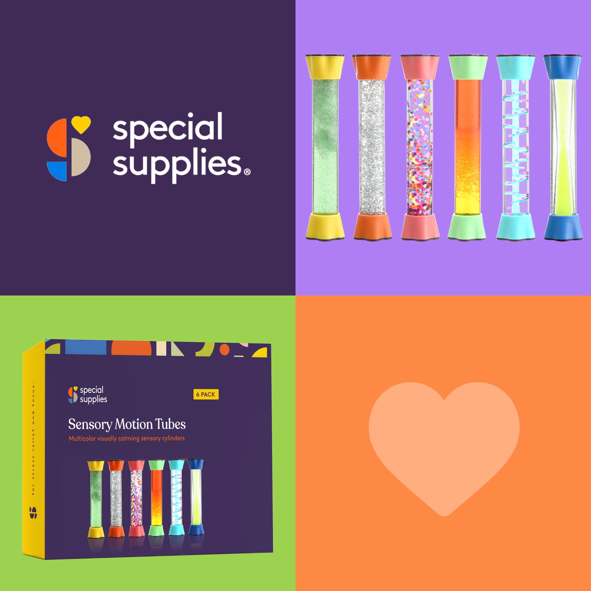 Special Supplies six-tube gift set makes a playful surprise for birthdays or holidays.