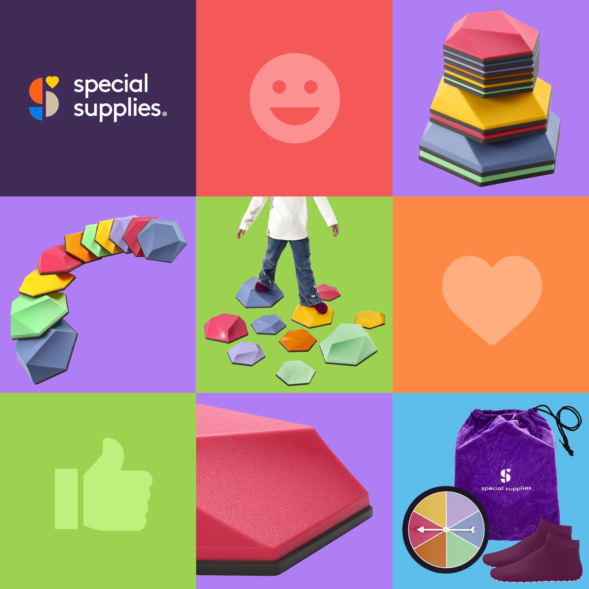 Special Supplies colorful blocks invite creative play and active exploration.