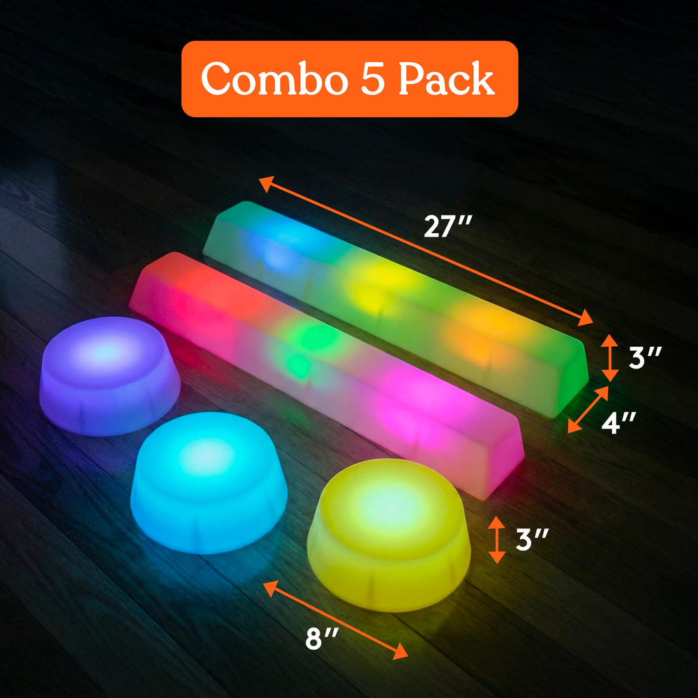 Special Supplies LED stepping stones glow brightly to spark sensory exploration