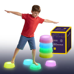 Special Supplies LED stepping stones illuminate play and enhance balance.