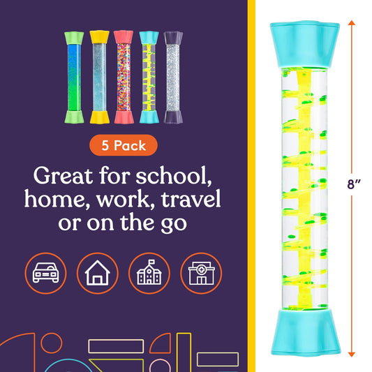 Special Supplies liquid motion bubblers hourglass visuals soothe focus during study.