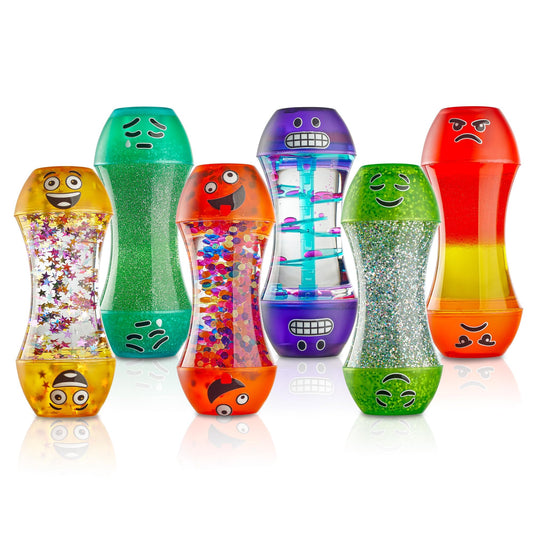 Special Supplies Liquid Motion Bubbler six-pack of colorful droplets for calm focus.