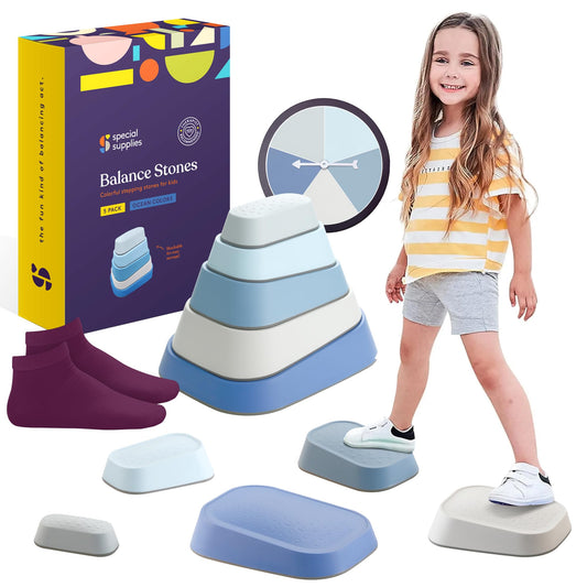 Special Supplies Ocean stepping stones five-piece set arranged for balance practice