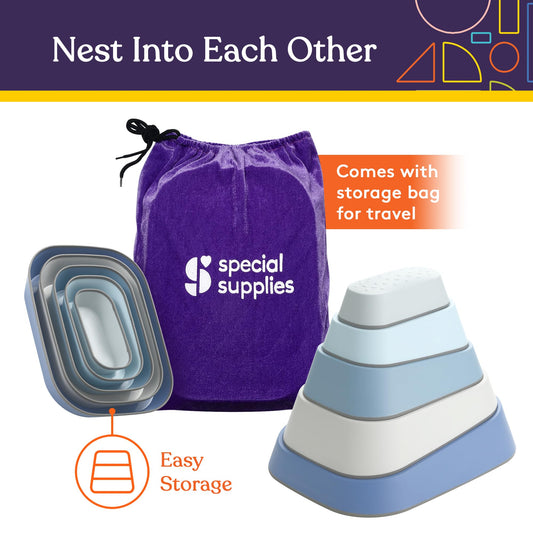 Special Supplies Ocean stepping stones with non-slip edge for safe play