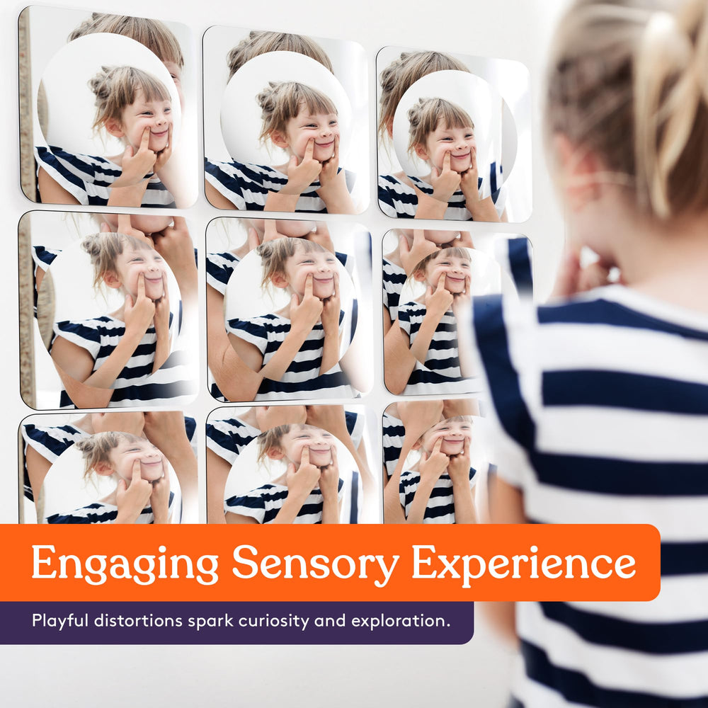 Special Supplies Sensory Bubble Wall Mirror kids' play area supports sensory learning.