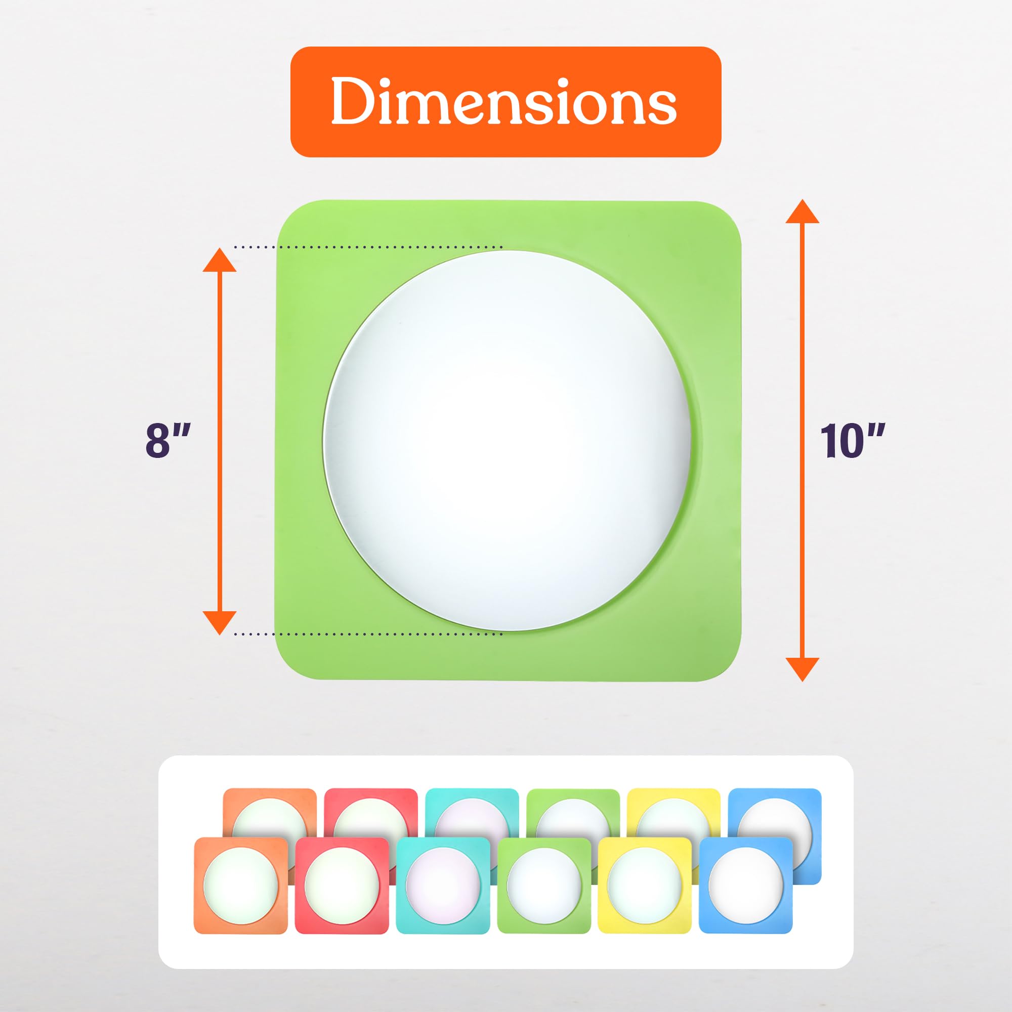 Special Supplies Sensory Bubble Wall Mirror supports safe, shatterproof play with durable acrylic material.