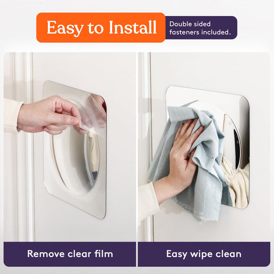 Special Supplies Sensory Bubble Wall Mirror wall-mounted view demonstrates safe, shatterproof design.