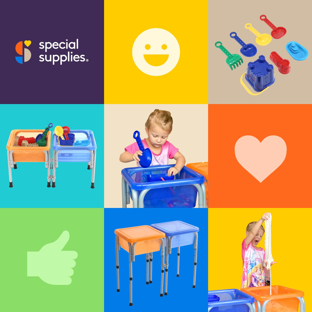 Special Supplies sensory table designed for easy cleaning after messy play.