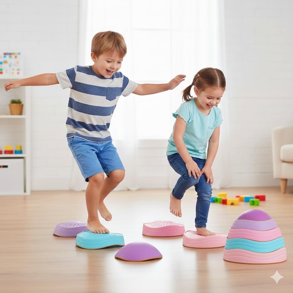 Special Supplies stepping stones set of five blocks promoting balance during active play