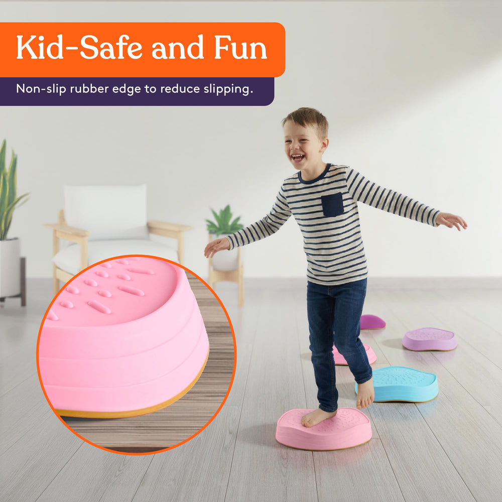 Special Supplies stepping stones showcase bright colors for versatile indoor-outdoor play